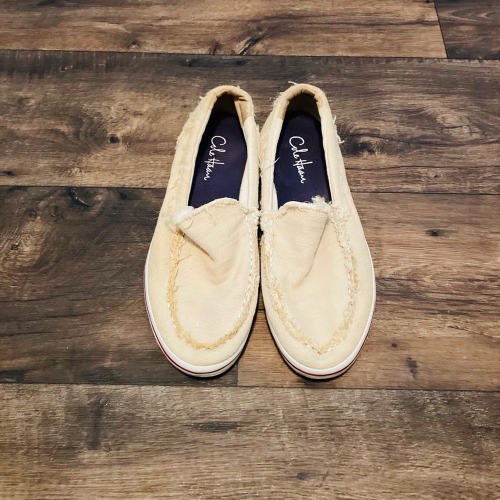 Cole Haan Cream Slip-On Loafers